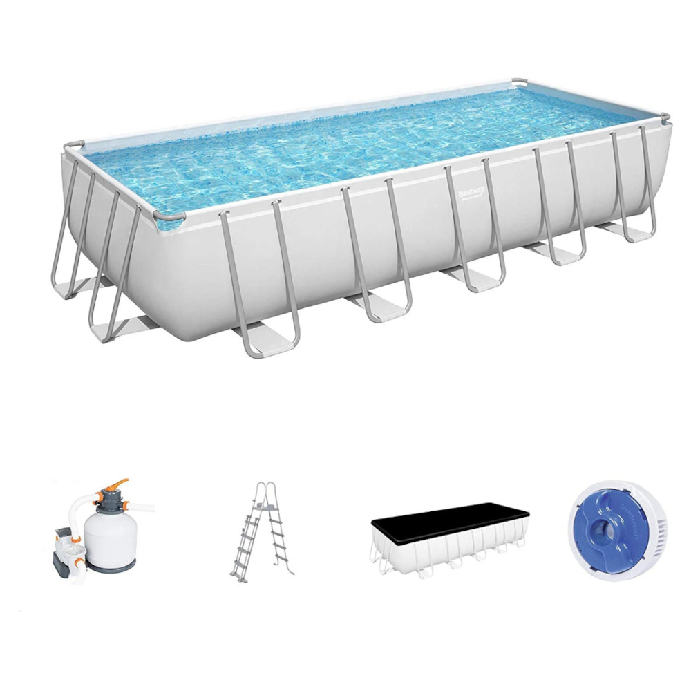 Piscina Fuori Terra Bestway 5612B Power Steel Rettangolare - CM.640x274x132H 